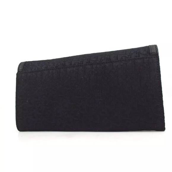 AUTH Christian Dior Monogram Trotter Long Wallet Black - Picture 2 of 13